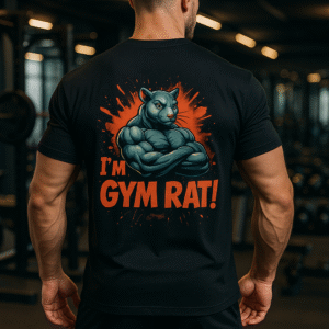 I’M GYM RAT!" Oversized Gym Tee